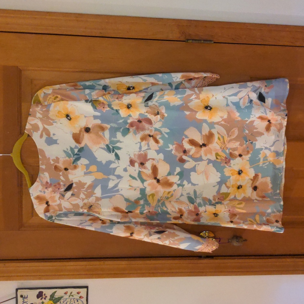 NWOT! Catherine Malandrino Babs Mustique Dress Light Blue Floral M 🔥HP 6-4-24 - Picture 9 of 9